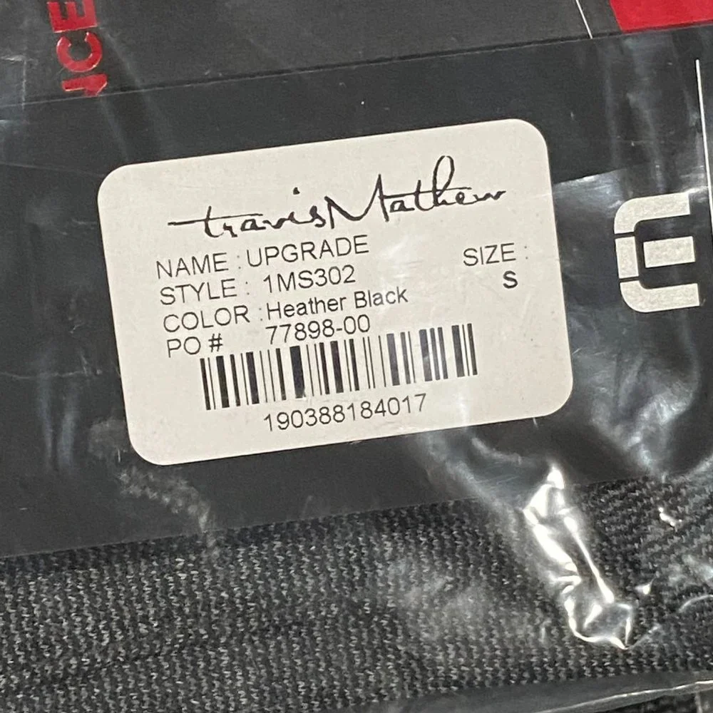 Travis Mathew Men's Golf Polo UPGRADE Heather Black - Picture 2 of 5